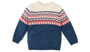 ECRU & NAVY BLUE JUMPER