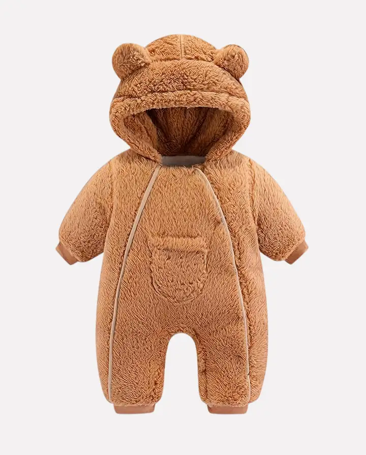 Grey Petal Coat for Elegant Baby Boy Winter Dressing